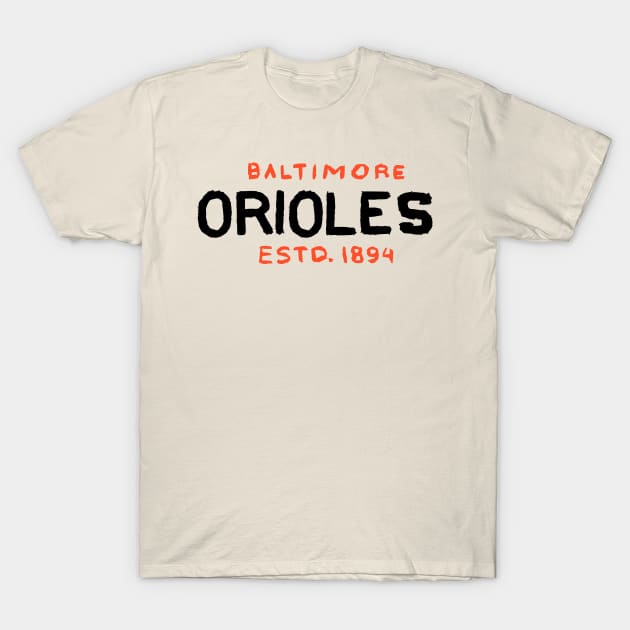 Baltimore Orioleeees 07 T-Shirt by Very Simple Graph